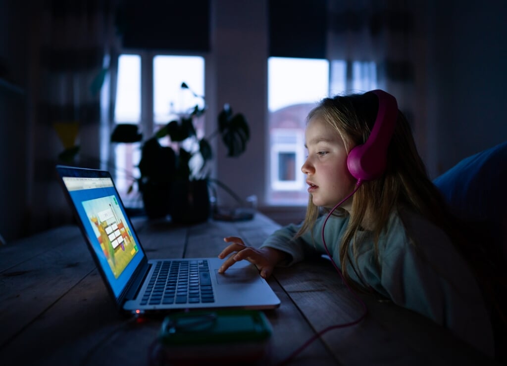 2020-03-16 06:51:37 ILLUSTRATIEF DEN HAAG - Een leerling van 8 maakt taalopdrachten via internet. Nu de scholen drie weken gesloten zijn, adviseren docenten om thuis schoolopdrachten te maken. ANP BART MAAT (beeld anp / Bart Maat)
