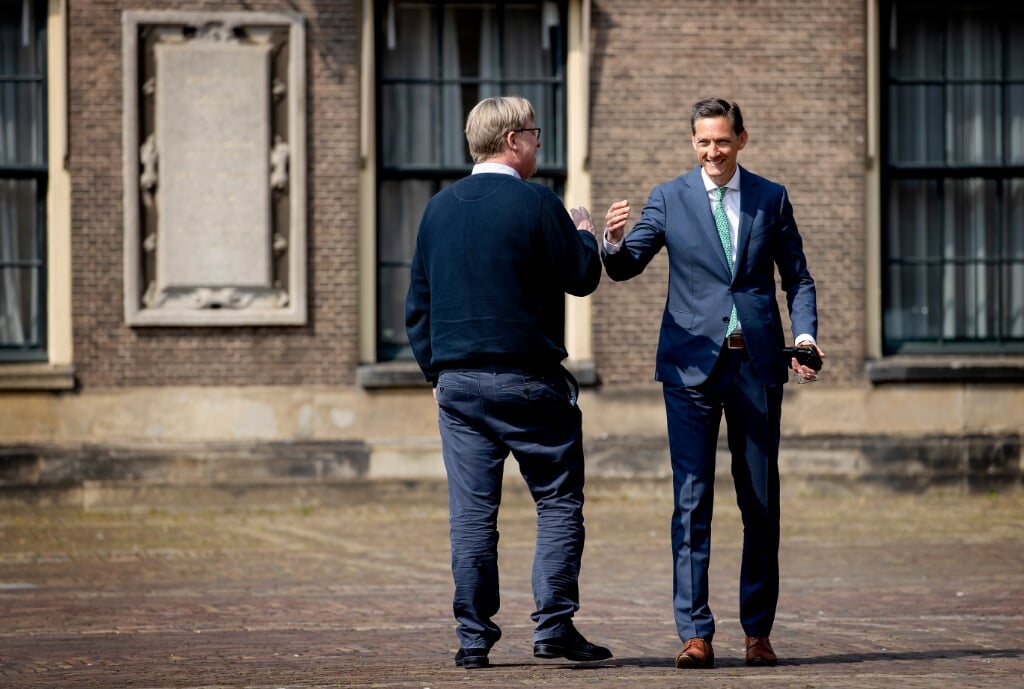 DEN HAAG - Joost Eerdmans, fractievoorzitter van JA21, komt aan voor een tweede gesprek met informateur Herman Tjeenk Willink. ANP KOEN VAN WEEL (beeld Koen van Weel)