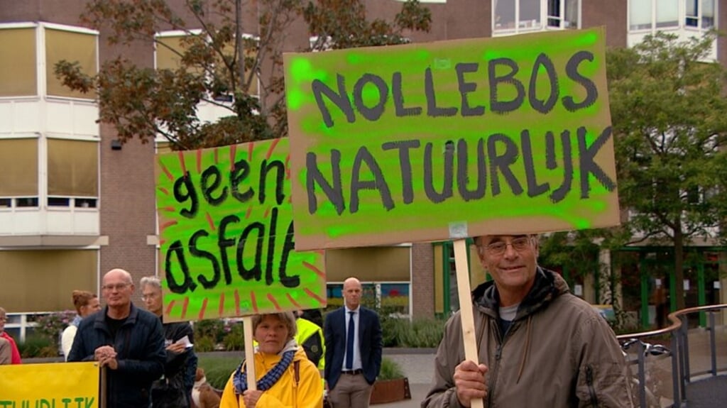 Liefhebbers van het Nollebos lieten de gemeente Vlissingen weten dat zij niets voelen voor een uitgebreide verbouwing van het gebied. (beeld omroep zeeland)
