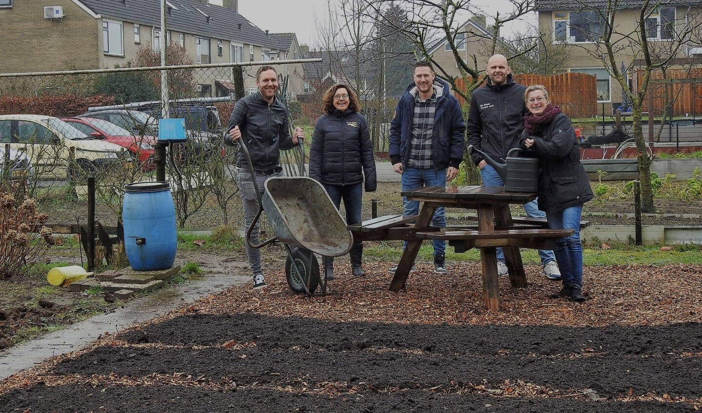 Een deel van de werkgroep met v.l.n.r. Johan de Gooijer, Alma van de Velde, Menno Jong, Iris Leufgen en Ruben Drost.