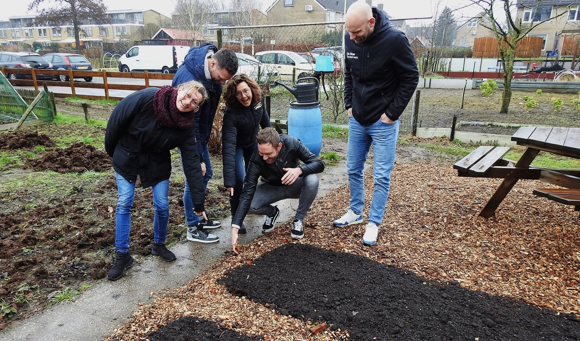 Een deel van de werkgroep met v.l.n.r. Iris Leufgen, Menno Jong, Johan de Gooijer, Alma van de Velde en Ruben Drost.