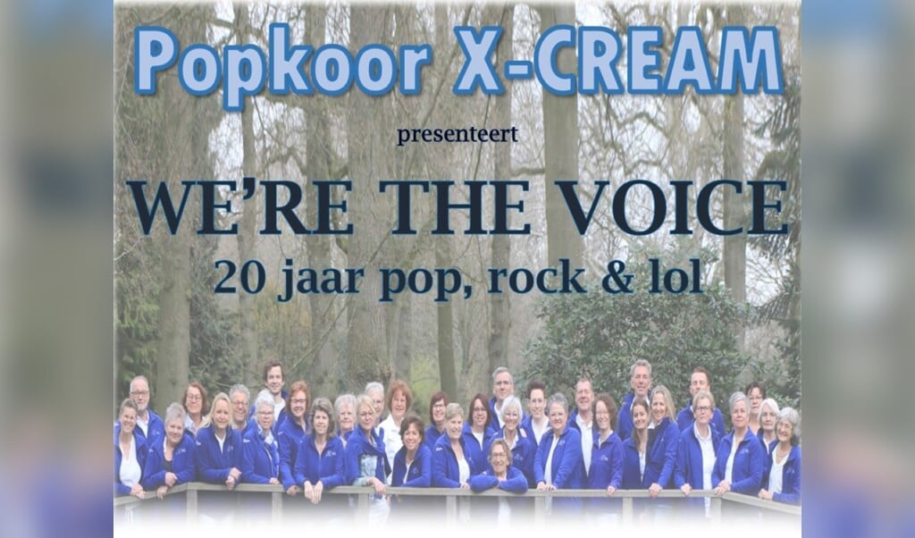 Popkoor X-cream bestaat 20 jaar en viert dit met een groots concert op 9 maart 2024 in De Antenne in Dedemsvaart