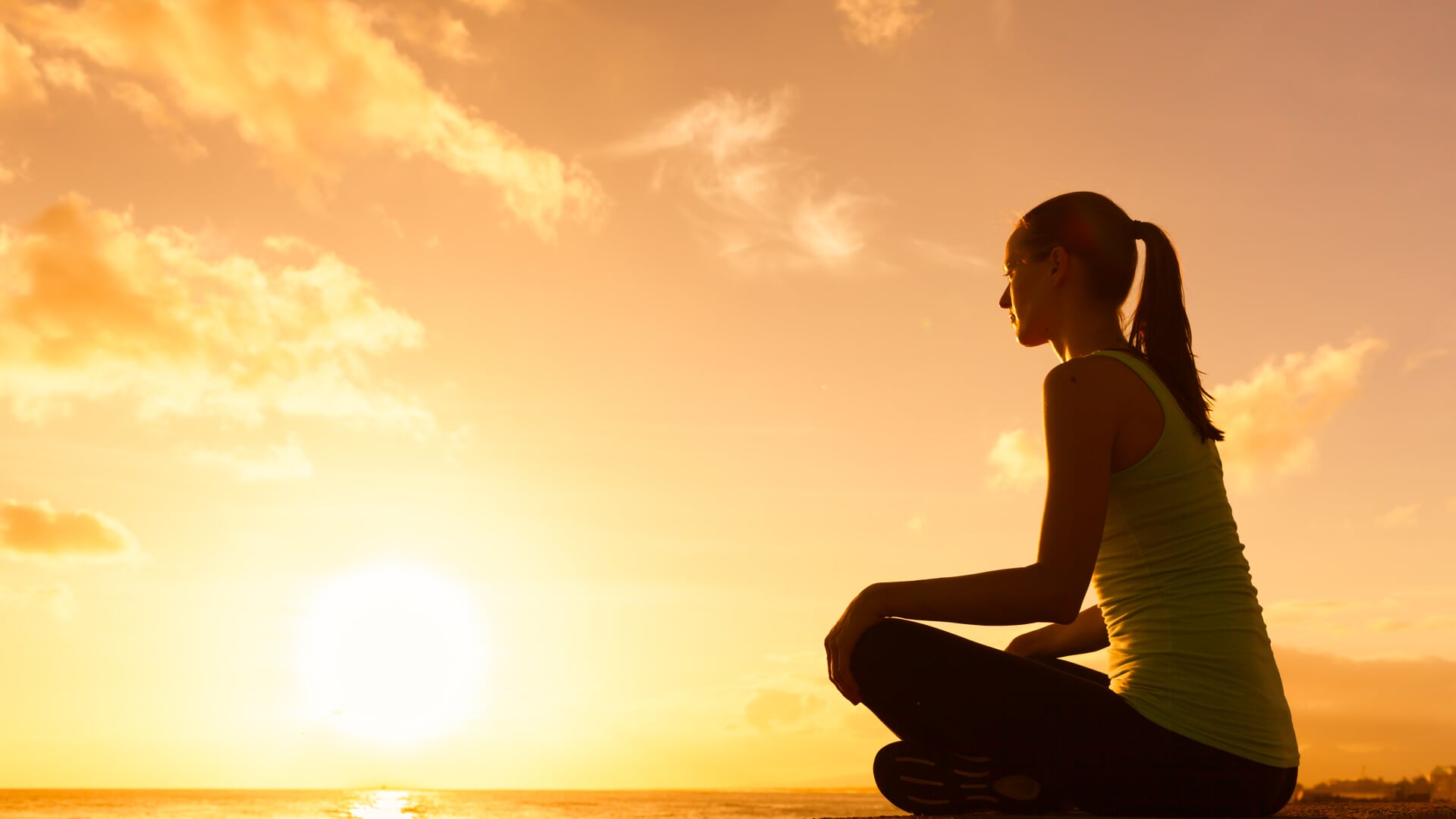 Young woman having a peaceful moment.