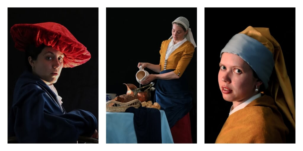 Gemaakte foto van Meisjes van Vermeer. Kijk voor meer foto's op de website en voor de werkelijke afmeting. 