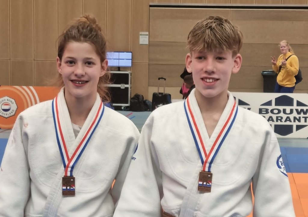 Judoka's Quinn en Sem van BSV Anbergen hopen ooit mee te mogen doen aan de Olympische Spelen. 