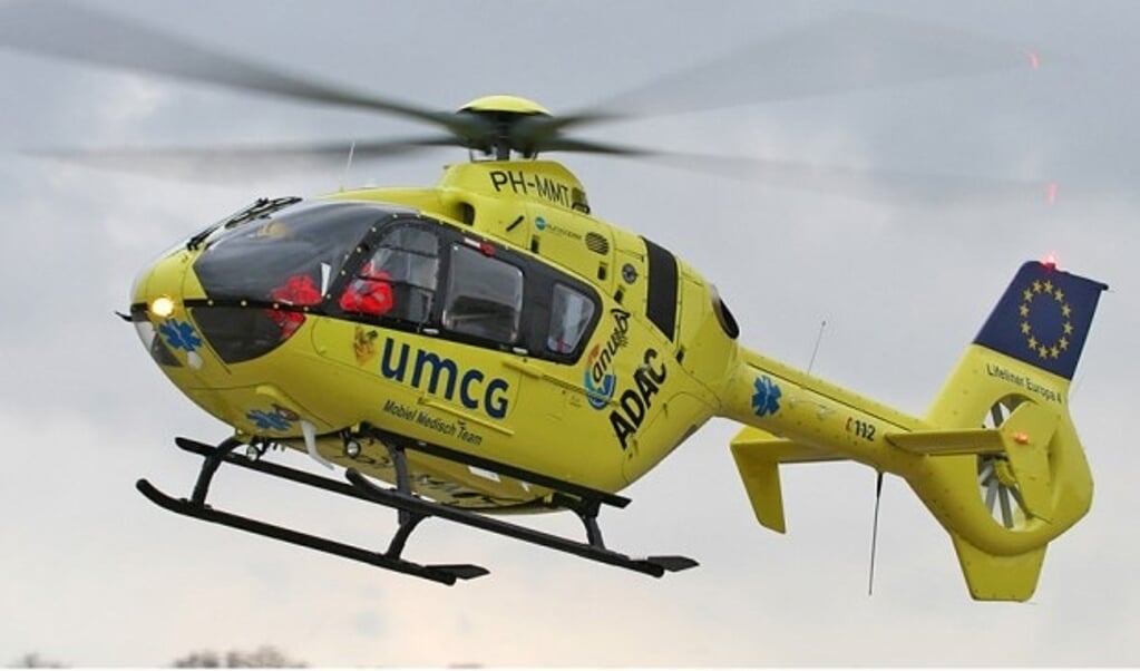 Een traumahelikopter uit Groningen heeft assistentie verleend aan het ambulancepersoneel.  