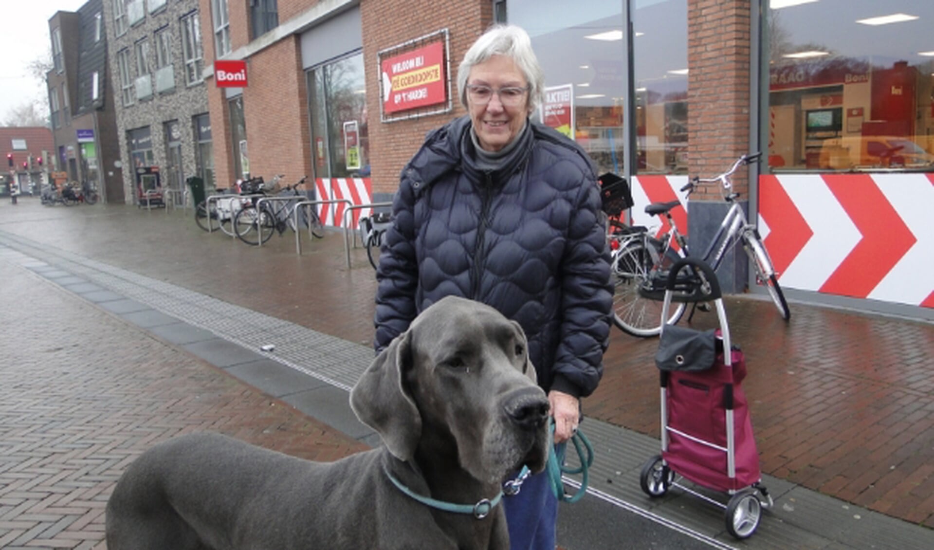 Mevrouw Van der Bend met Floyd: ,,Hij is heel bang voor vuurwerk.''