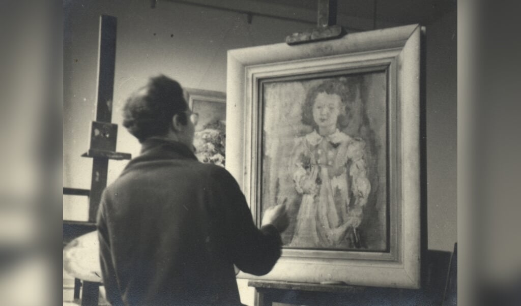  Max van Dam schildert Jacqueline de Jong.  