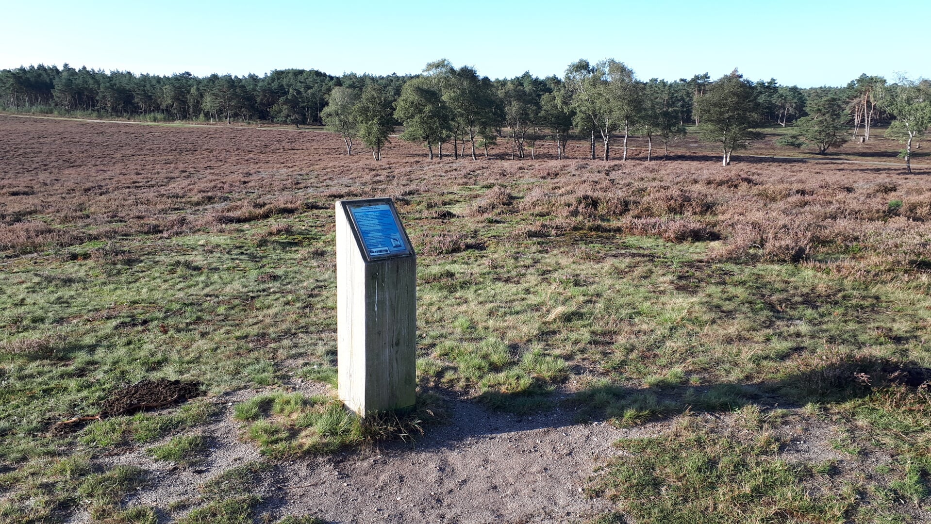  Gedenkpaal op de Wezepsche Heide. 