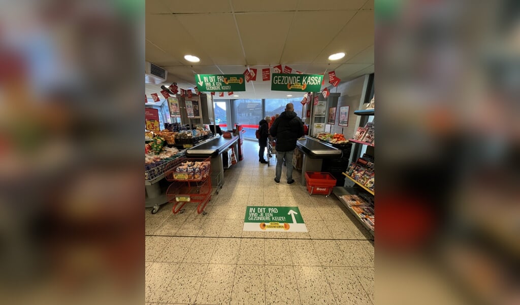  'Gezonde kassa' bij Boni in Wezep. 