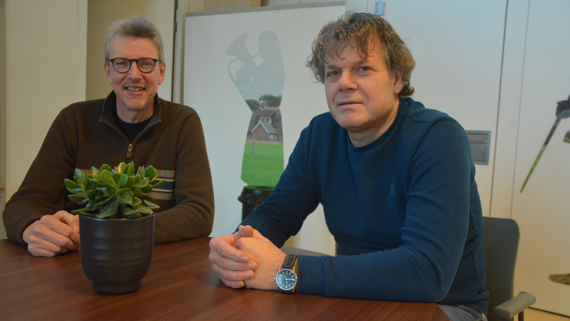  Martin van der Zwan (links) en Kees van den Bosch zitten boordevol plannen. Foto: Dick van der Veen 