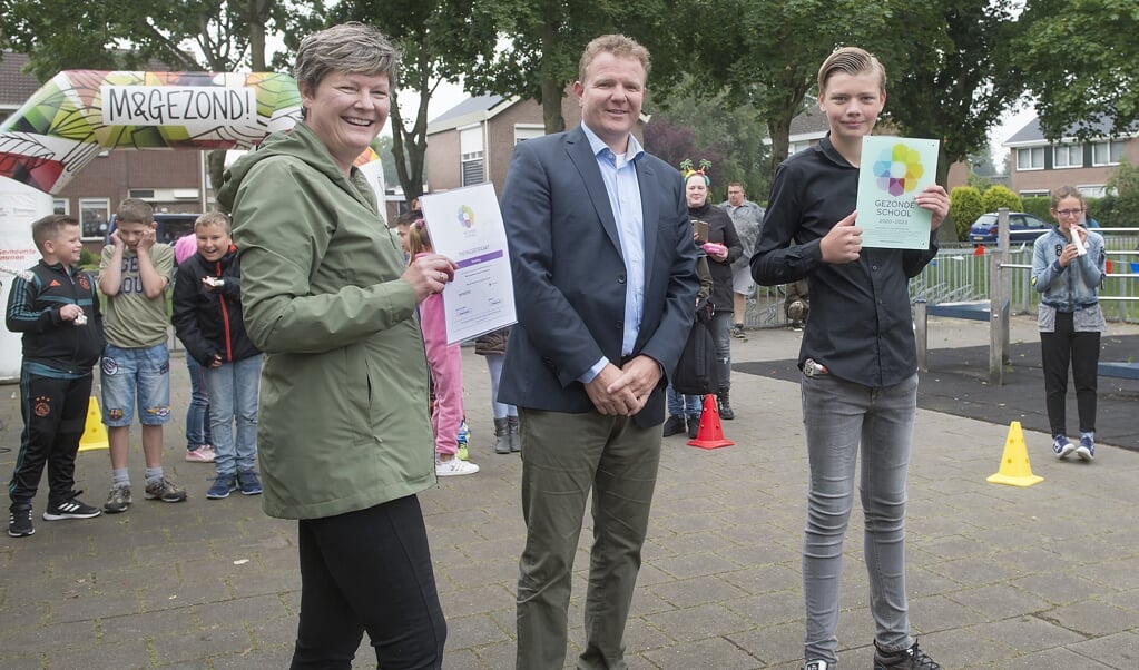 De Braakhekke is trots op het predikaat Gezonde School (foto:Jan Anninga).