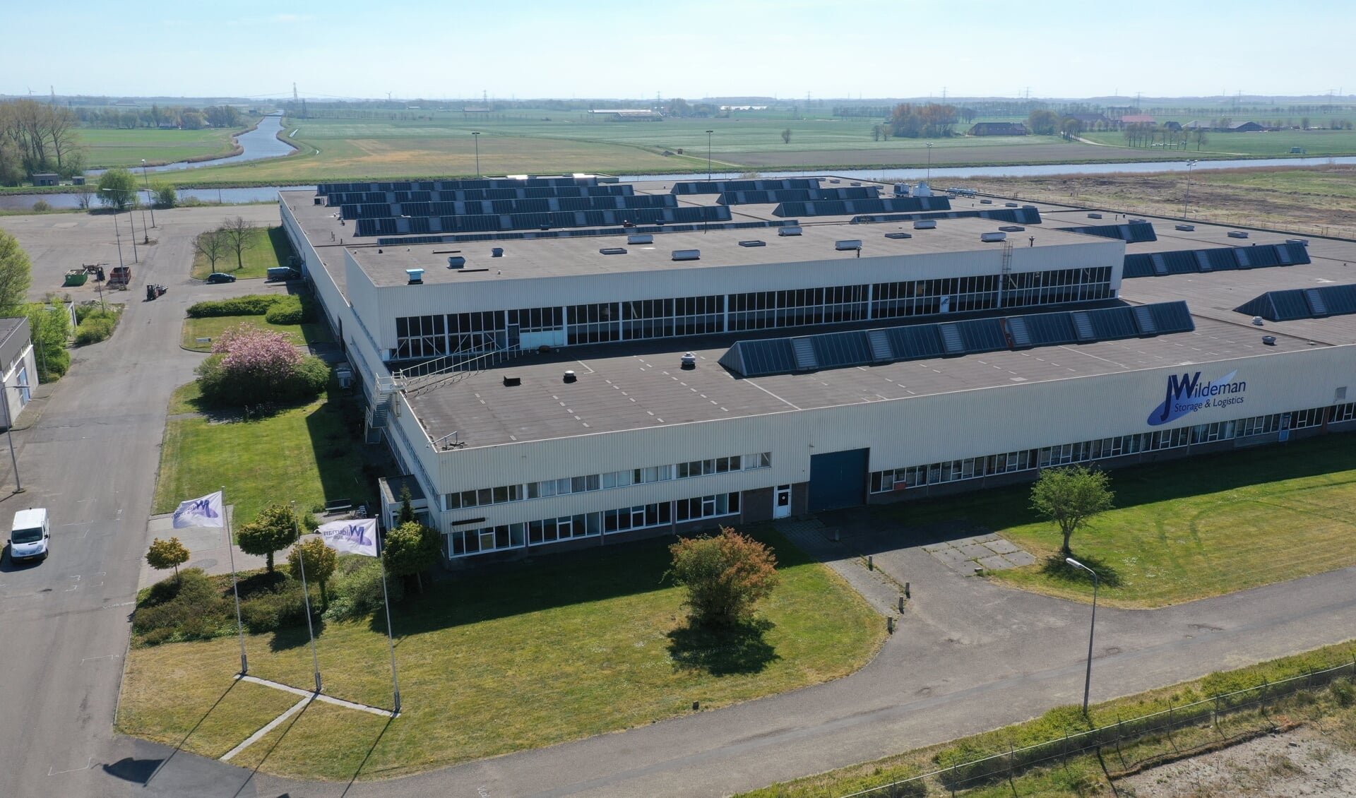 De locatie van het opleidingscentrum gezien vanuit de lucht.
