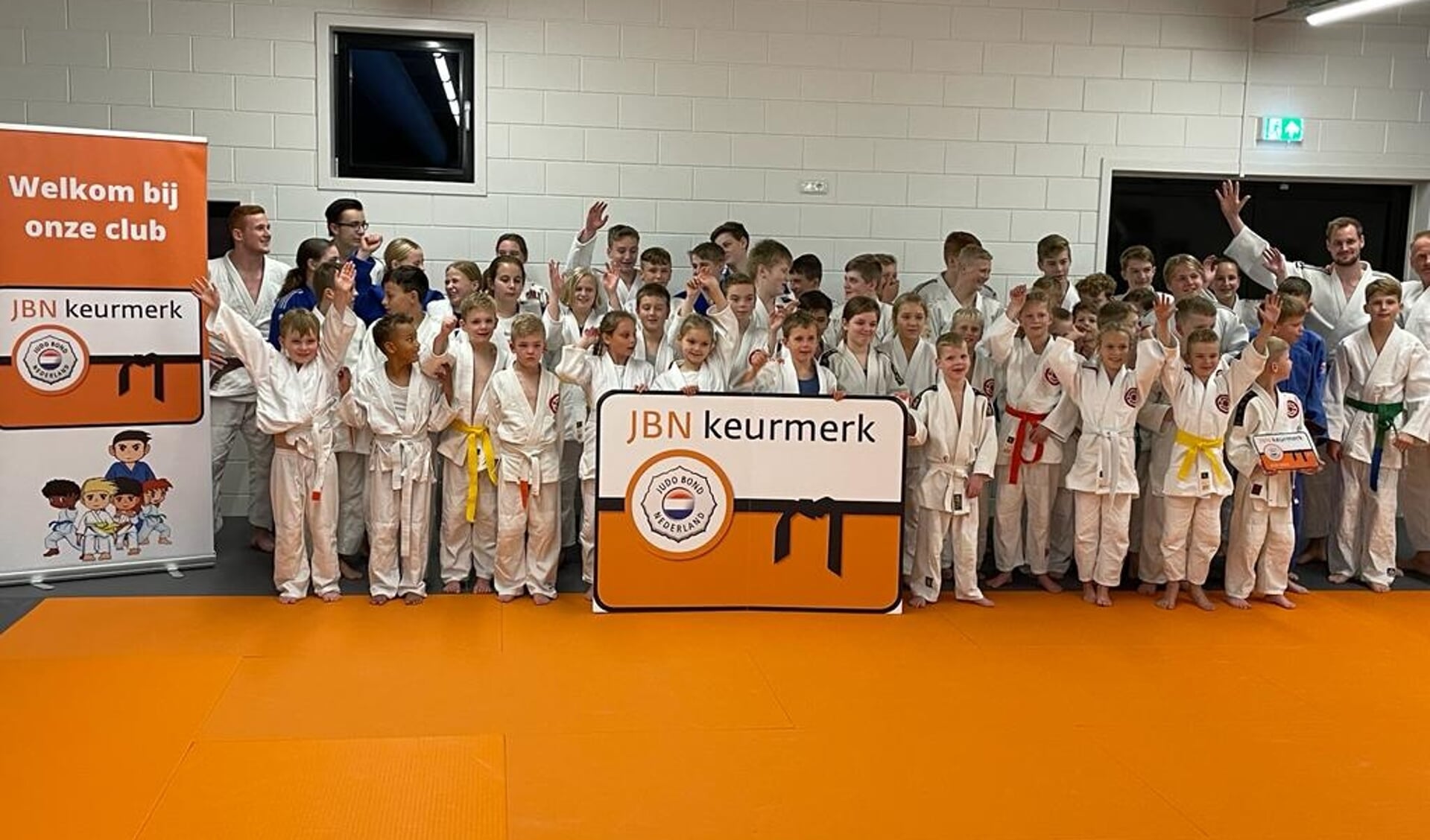 Judoschool Veendam viert het behalen van het JBN-keurmerk. 