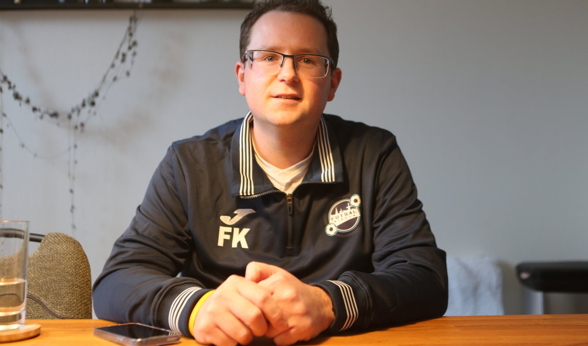Frank Krüger, trainer/coach van Futsal Winsum Vrouwen 1. Foto: Ronnie Afman. 