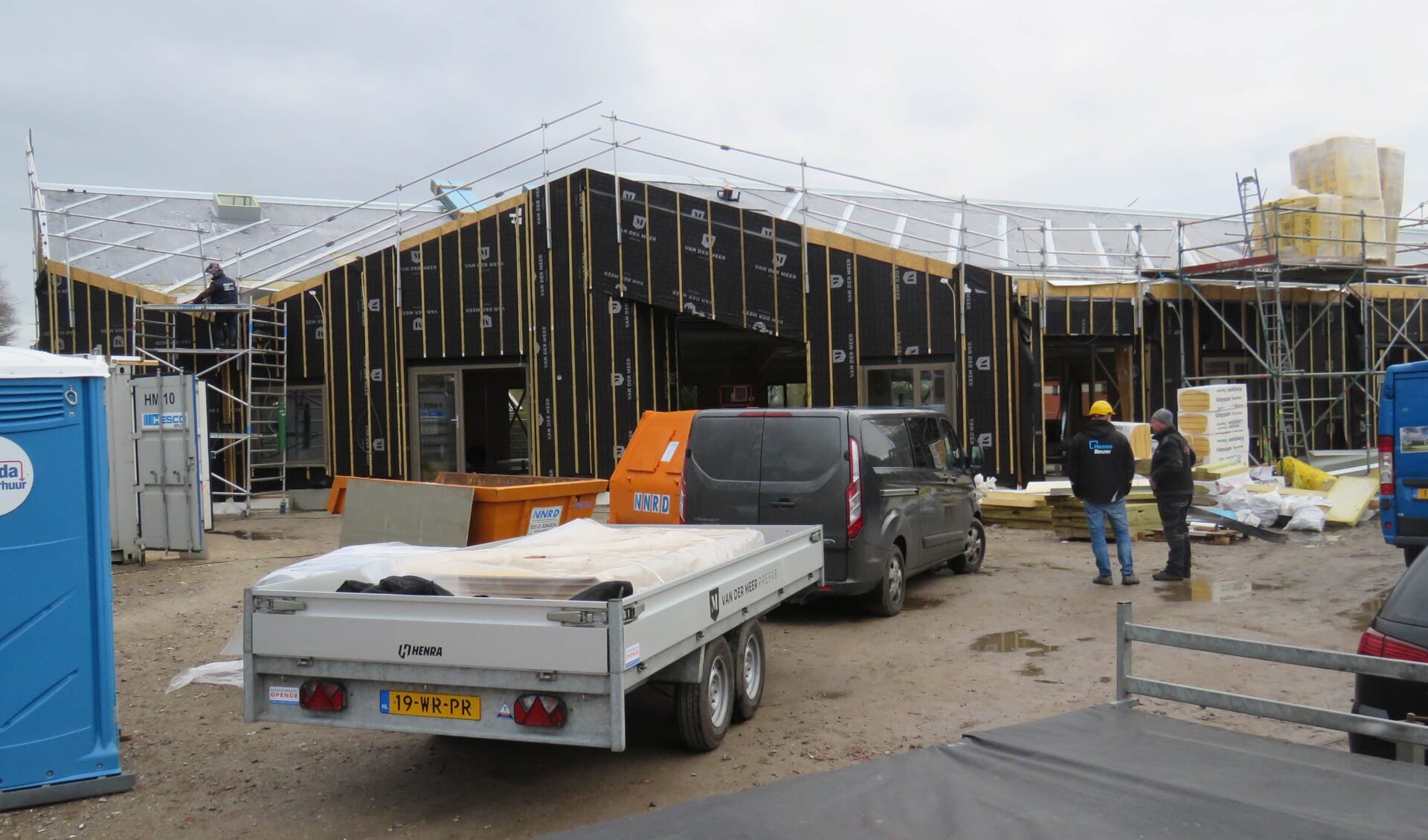 De bouw van het nieuwe kindcentrum in Kolham vordert.