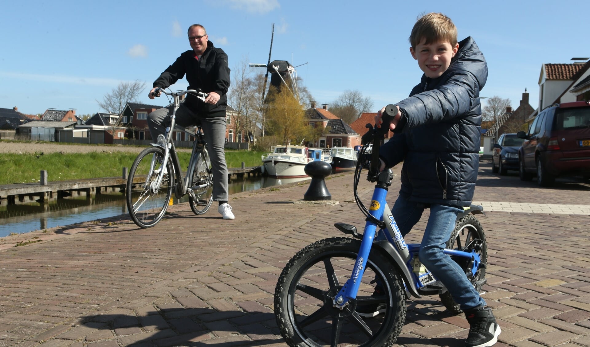 Ruben Mulder hoopt met vader Paul zoveel mogelijk geld bijeen te fietsen. Foto: Ronnie Afman.