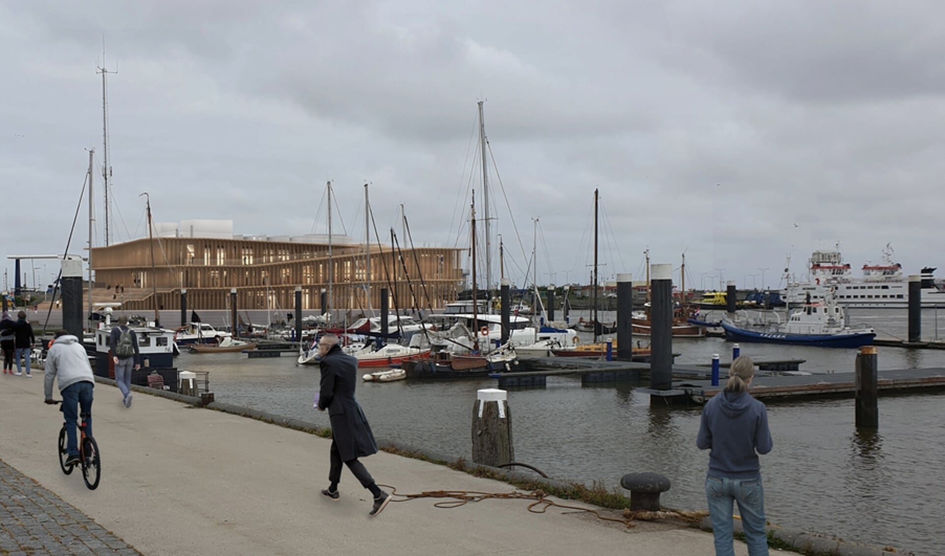 Als het plan doorgaat, ziet het haventerrein in Lauwersoog er in de toekomst zo uit.