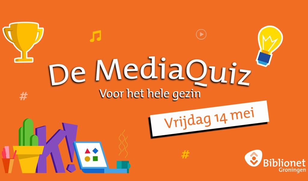 Aan de MediaQuiz kan zowel jong als oud meedoen. (foto: Biblionet Groningen)