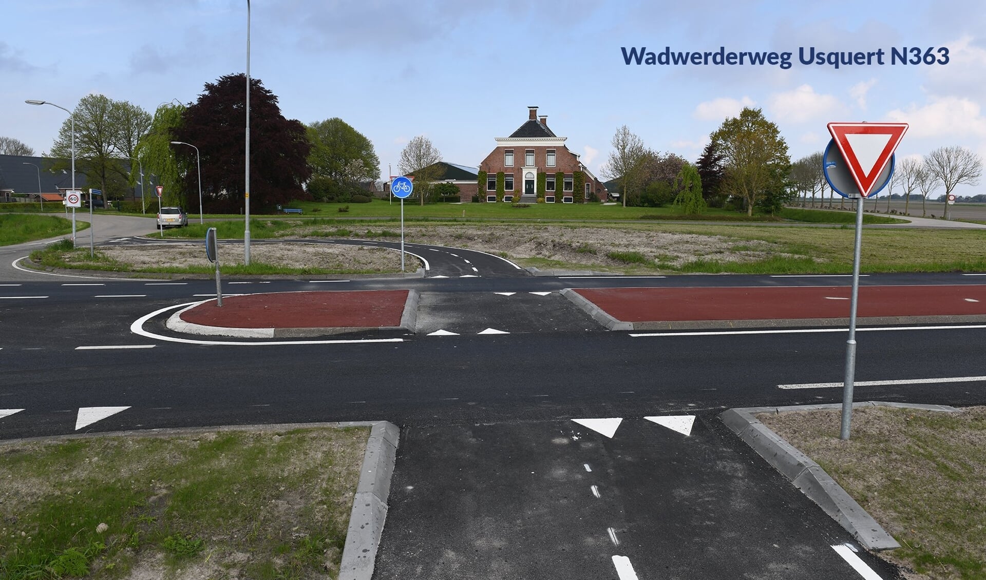 De nieuwe oversteek bij de Wadwerderweg in Usquert.