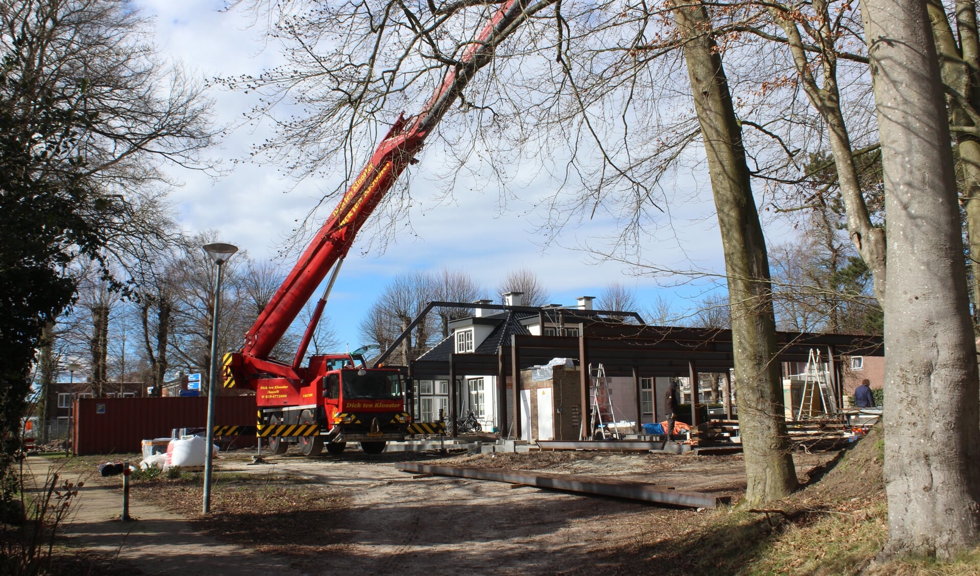 De bouw van Energiehuis Drenthe in Gieten heeft vertraging opgelopen. 