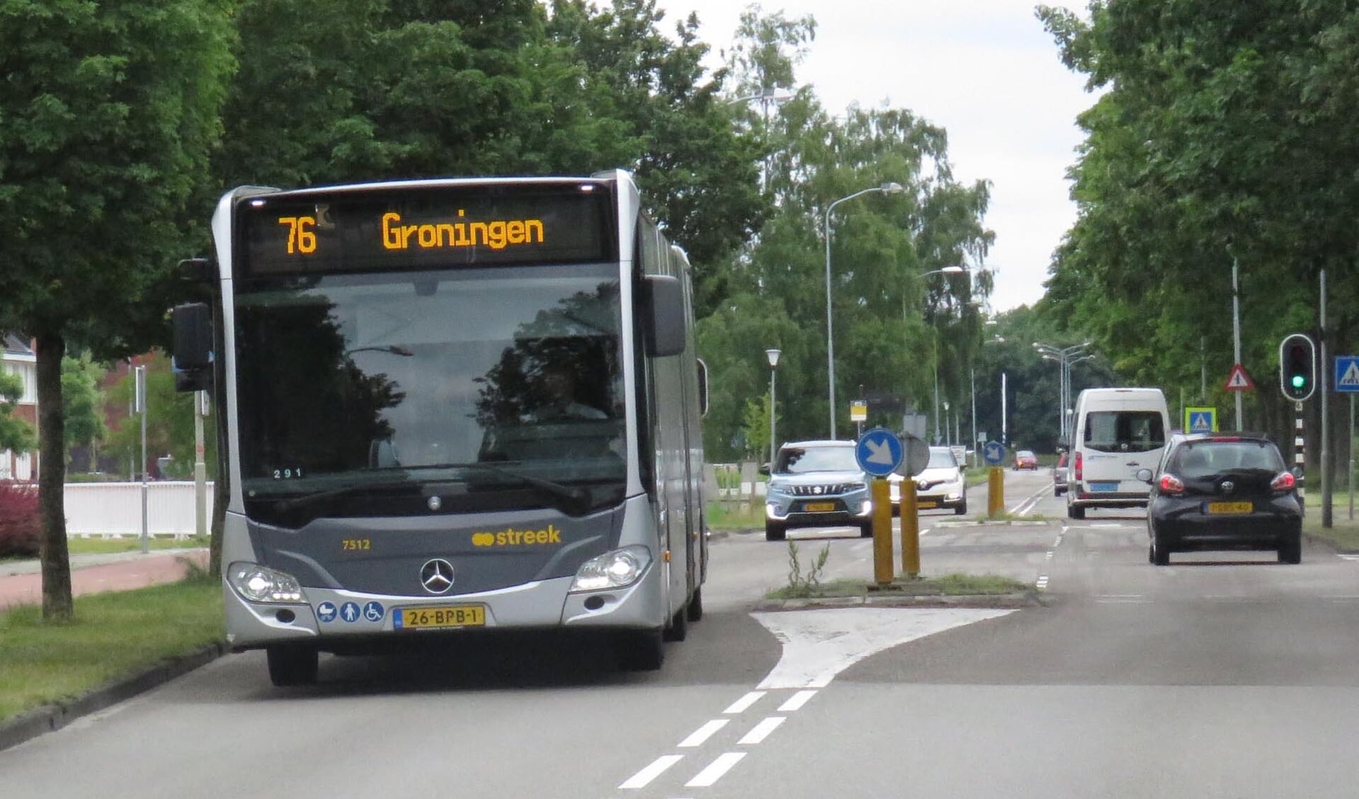 Buslijn 76 van Hoogezand naar Groningen, die het OV Bureau wil samenvoegen met lijn 71.