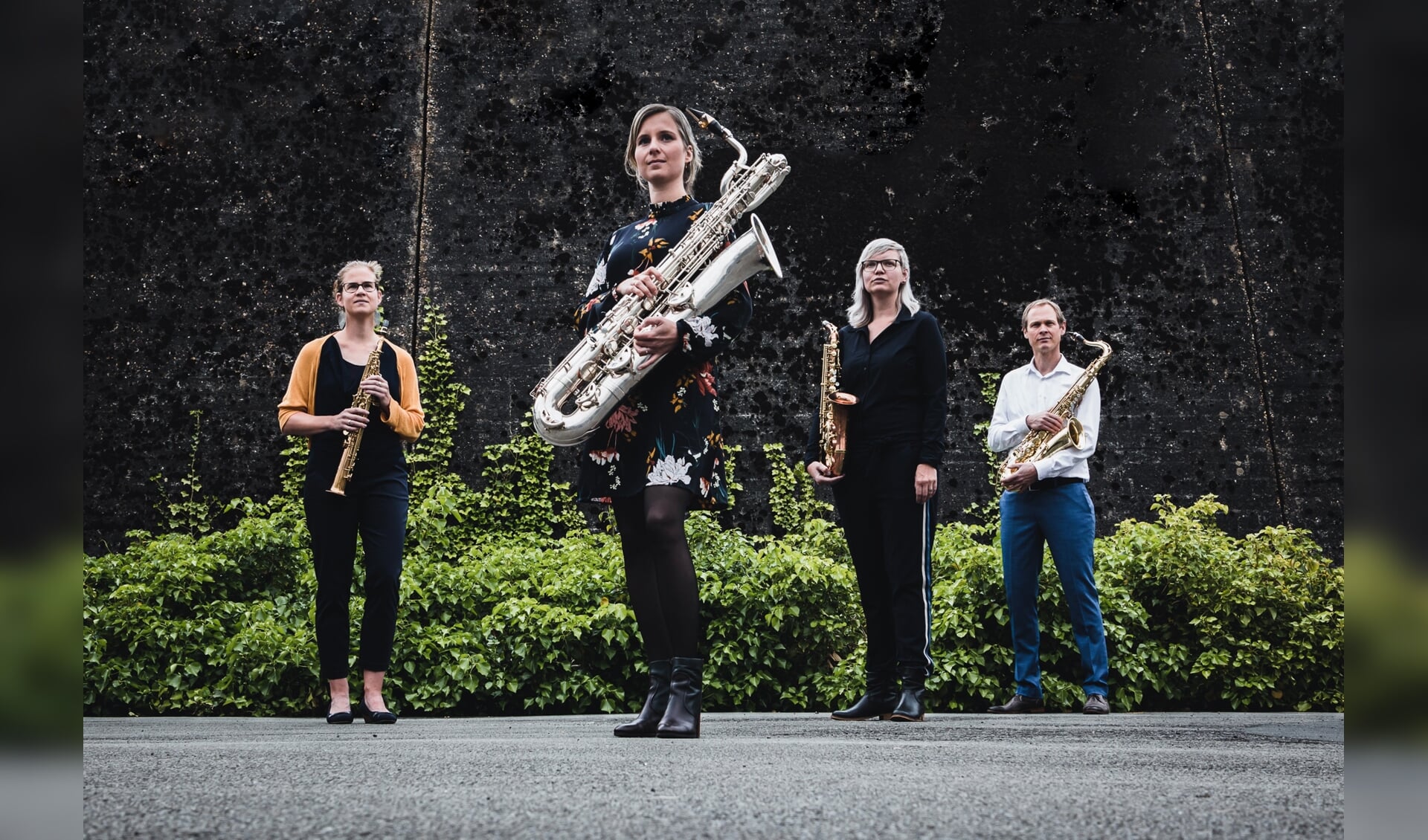 Het Noord-Nederlands Saxofoonkwartet. Foto: Martzen Bruining