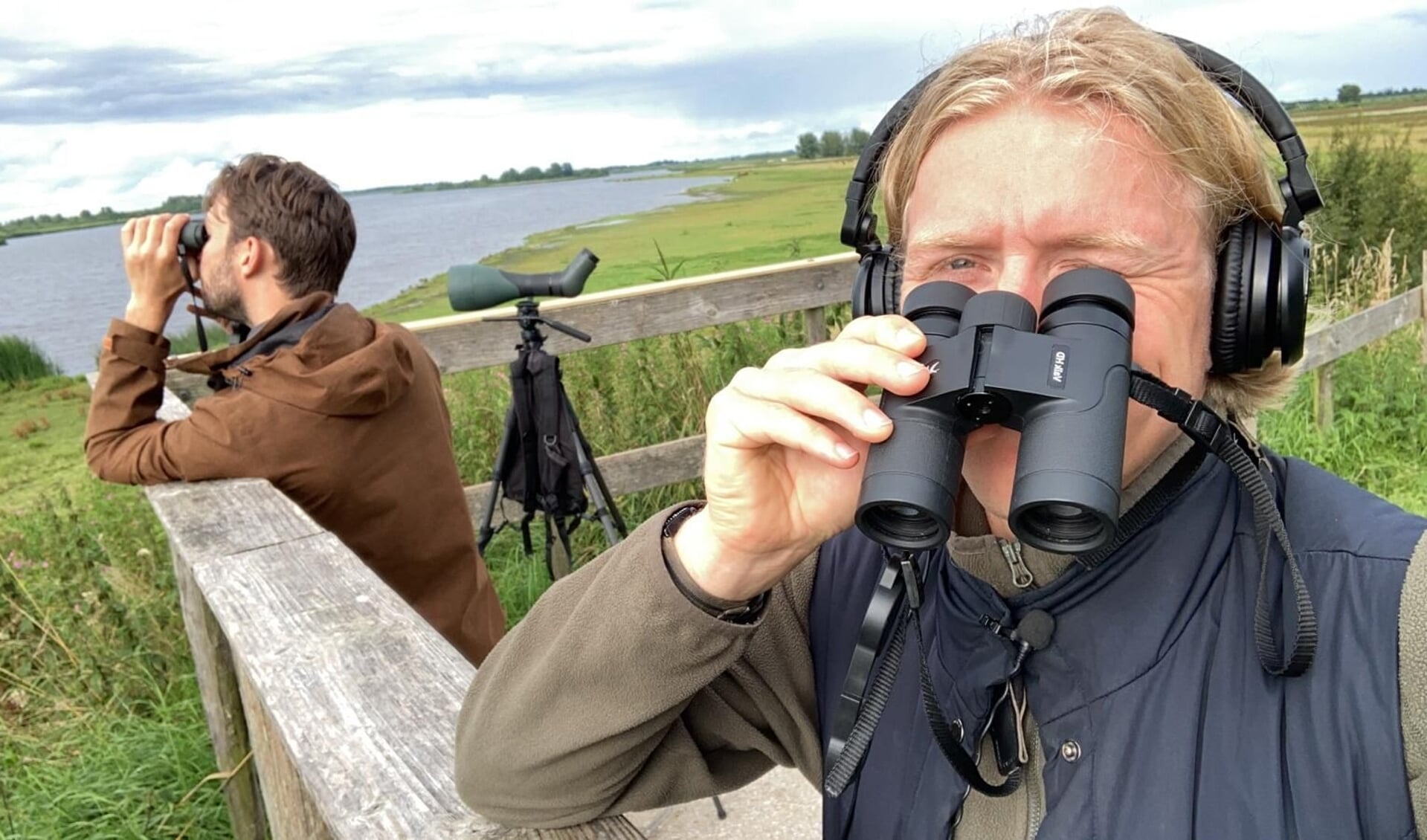  Arjan Dwarshuis en Gisbert van Baalen keken hun ogen uit in het Lauwersmeergebied.