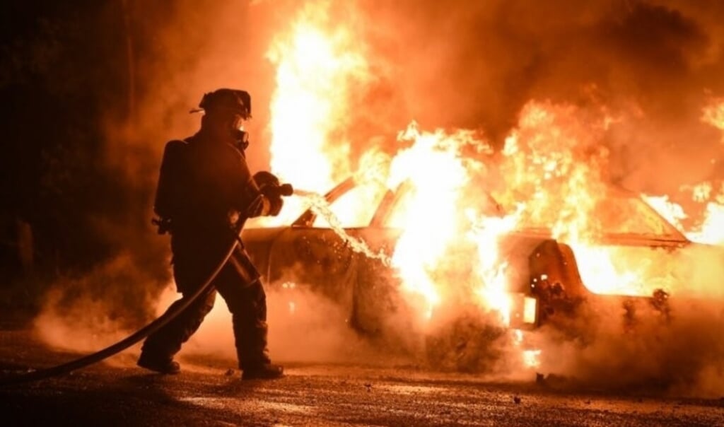 Dit jaar hoefden 'slechts' zes autobranden bestreden te worden in Drenthe. (foto: Univé)   