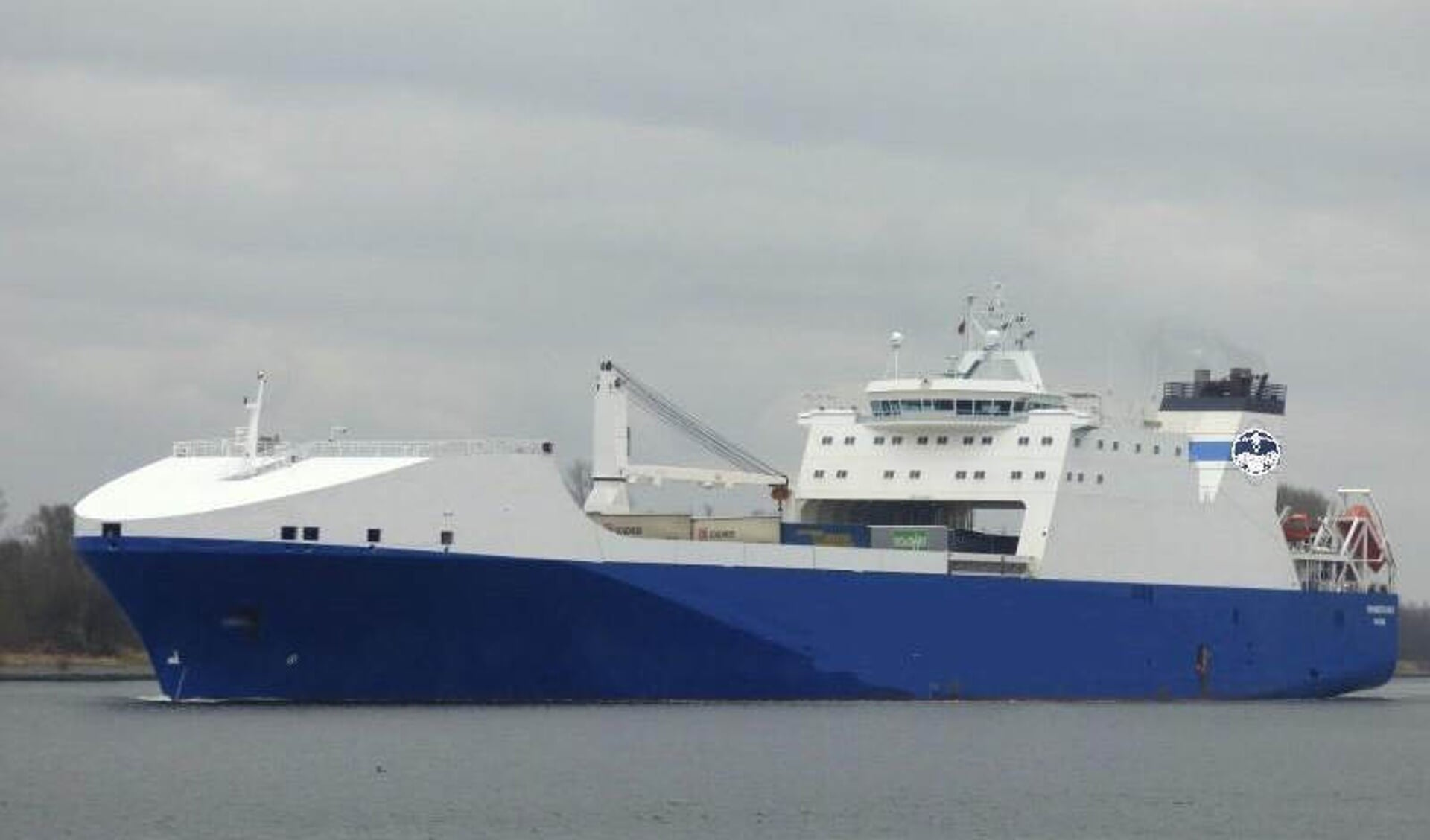 Het schip dat Defensie waarschijnlijk ook gaat gebruiken in de Eemshaven.