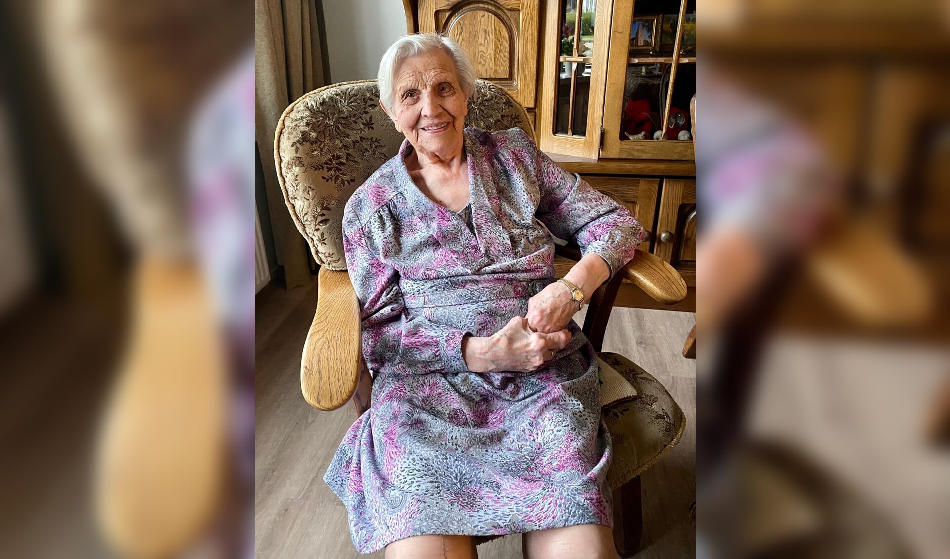Zwaantje Wesseling uit Vlagtwedde heeft zaterdag haar 101e verjaardag mogen vieren. (eigen foto)