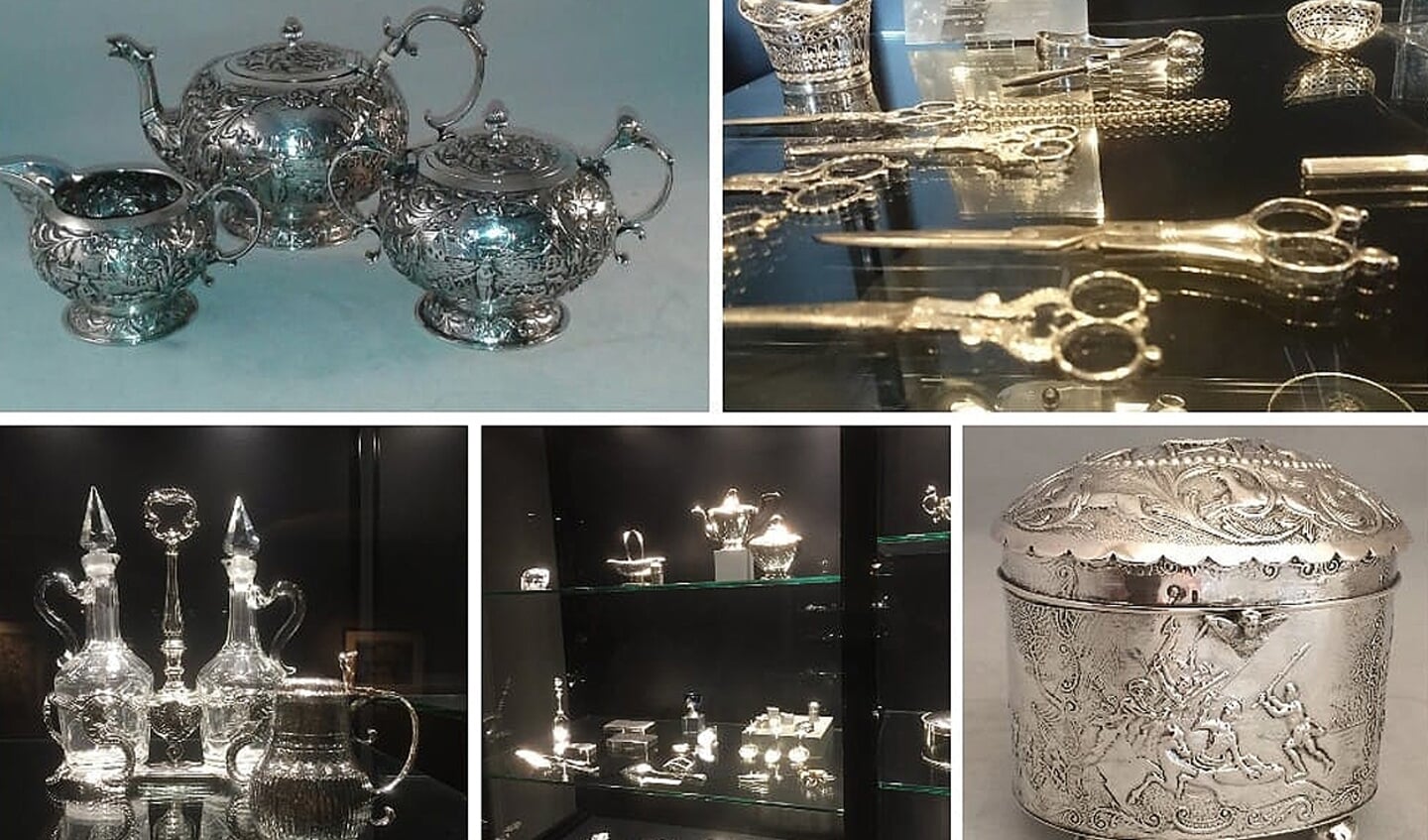 Objecten uit de collectie van de Groninger Zilverkamer (foto Groninger Zilverkamer).