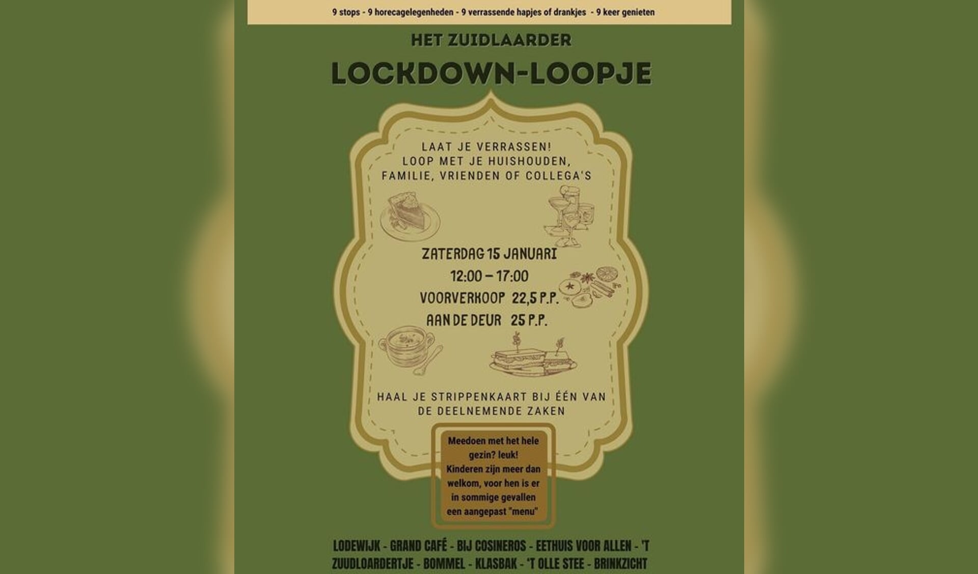Het affiche van het eerste Zuidlaarder lockdown-loopje.