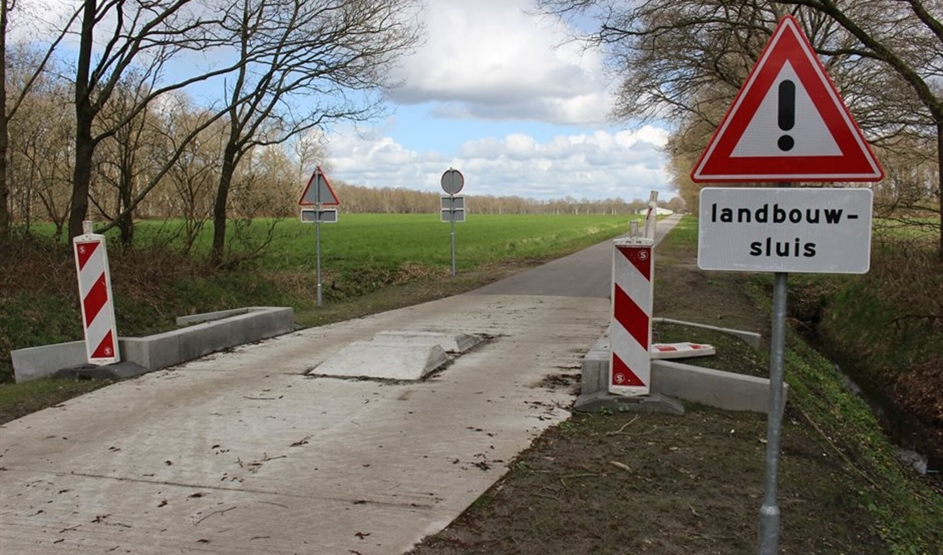 Een soortgelijke landbouwsluis die in 2021 is aangelegd in De Tip in Tynaarlo. (foto Provincie Drenthe)