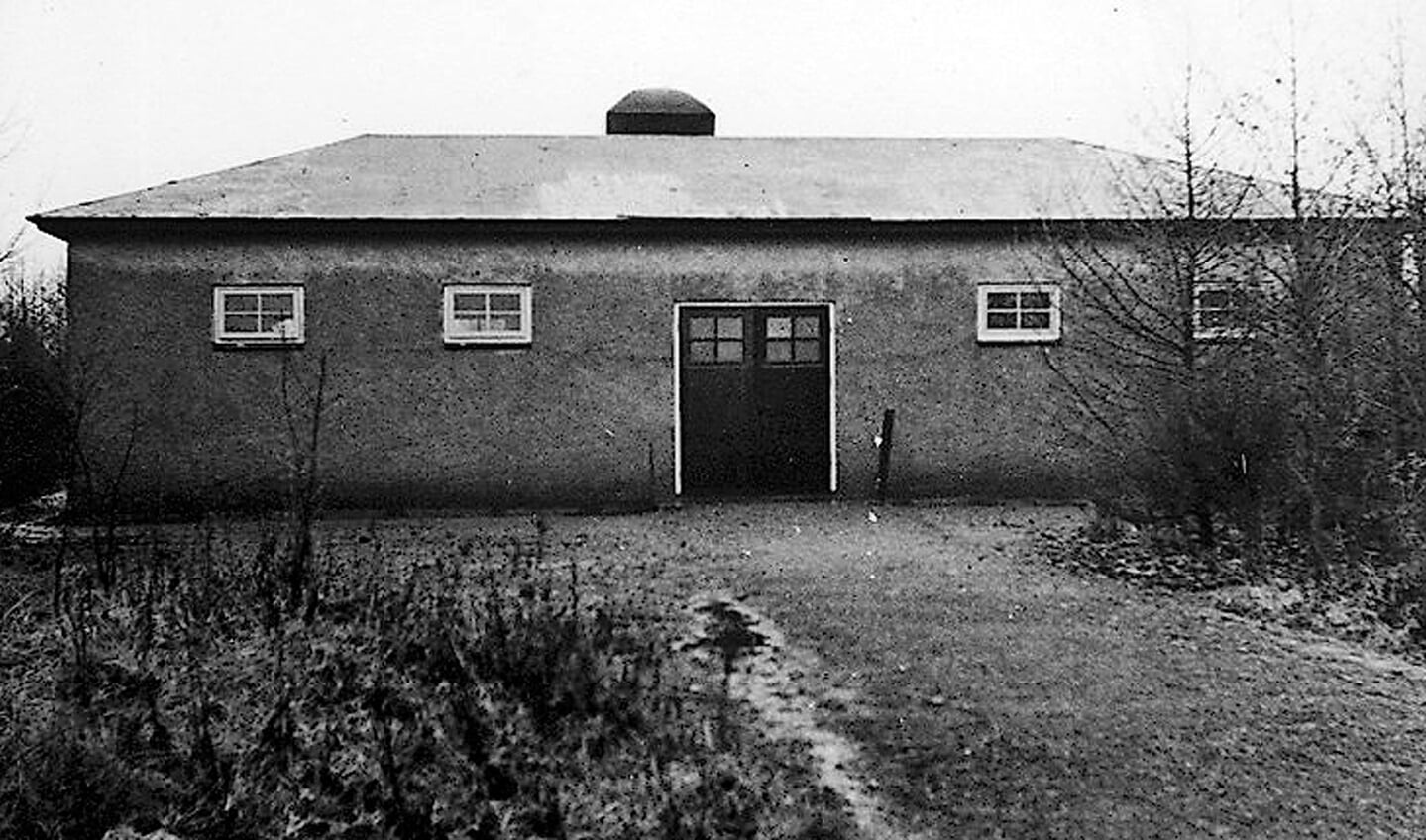 Het inmiddels verdwenen crematorium van Kamp Westerbork.