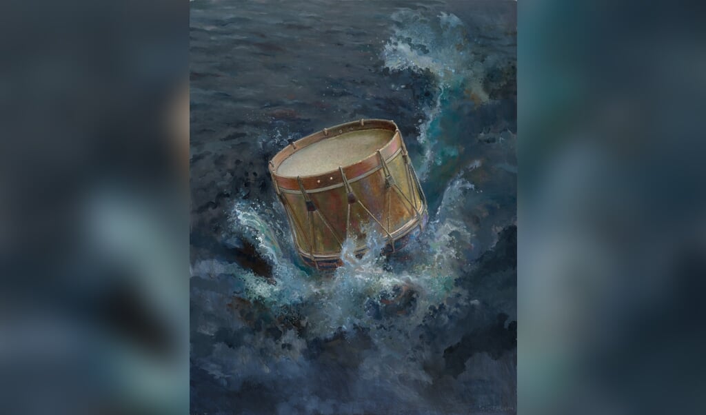 Een van de werken van Rein Pol: 'Watermusic' 2014, olieverf op paneel, 94 x 74 centimeter.