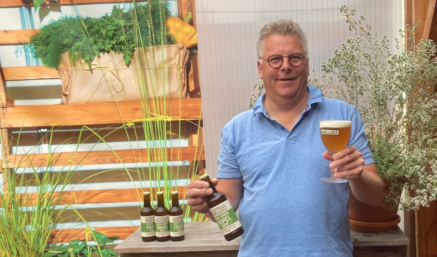 Marc Willemse met de Zware Jongen Tripel van brouwerij Maallust.