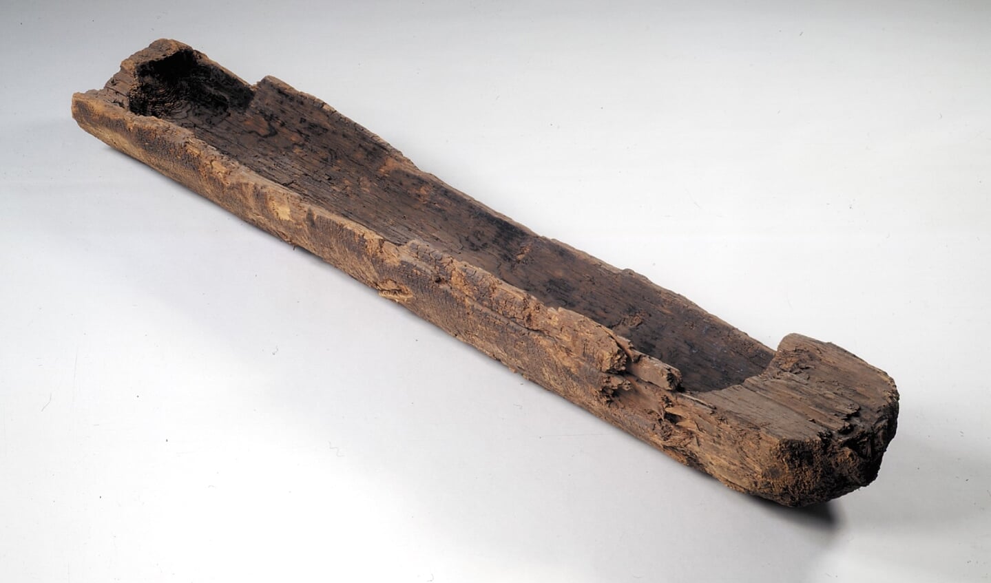 De kano uit Pesse is de oudste boot ter wereld. (foto: Drents Museum)