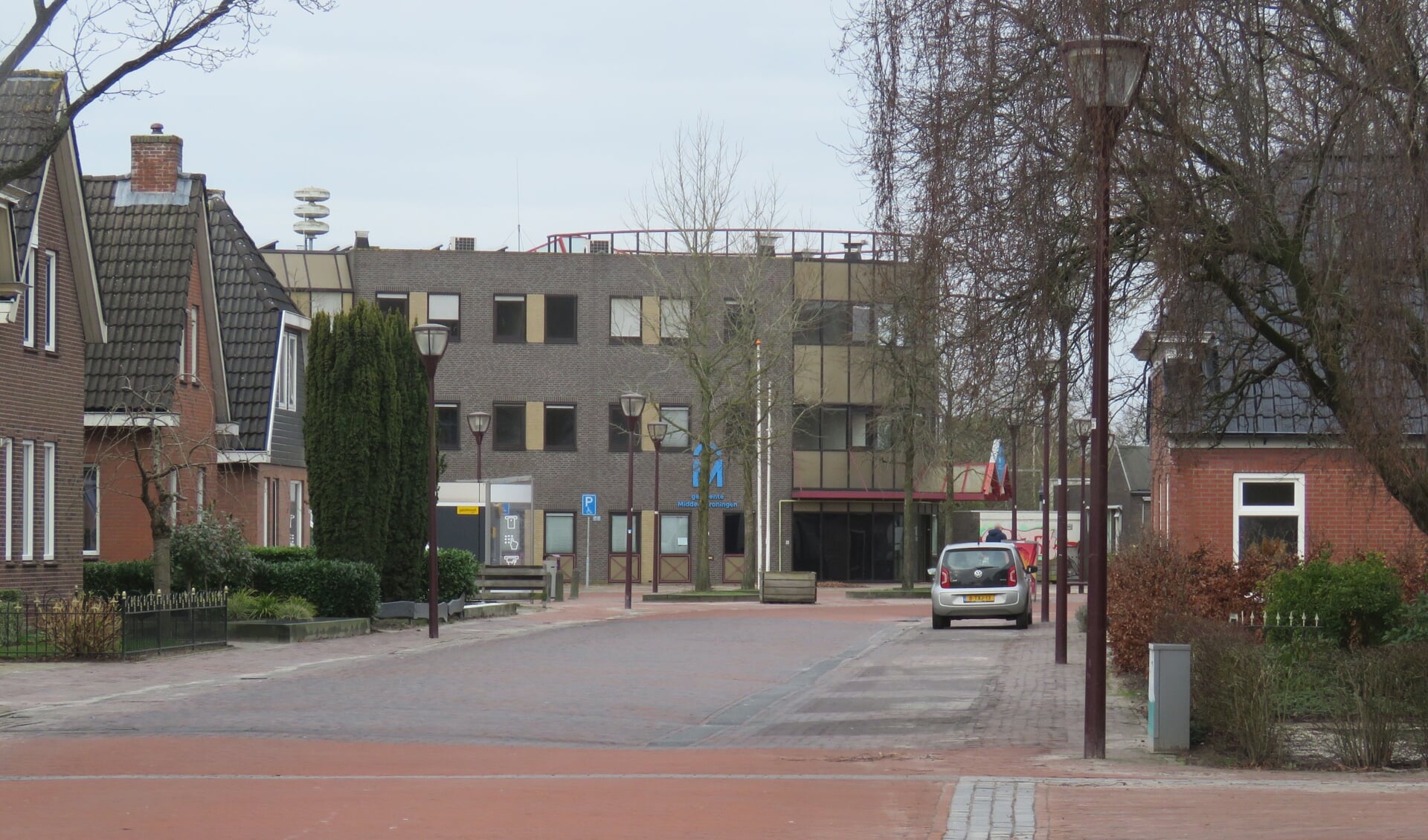 Het centrum van Muntendam waar B en W de plannen nu zo ongeveer rond hebben.