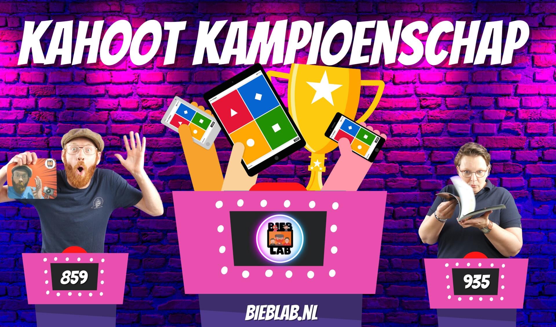 Wie wordt dé Kahoot Kampioen van de provincie Groningen? (foto: Biblionet Groningen) 