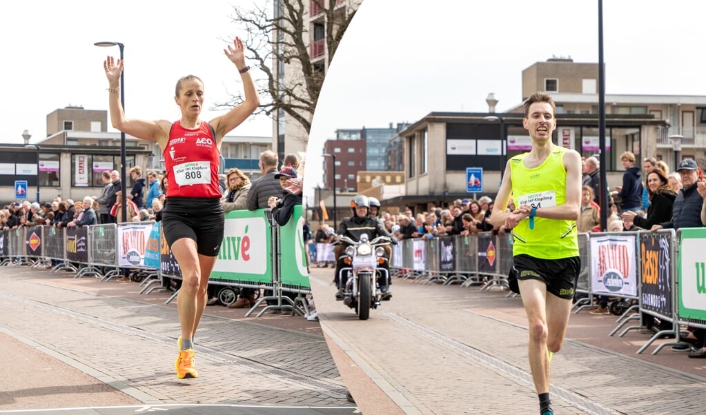 Yvonne Meijer en Danny Koppelman kwamen als eerste vrouw en man over de finish. (foto: Auniek Klijnstra)