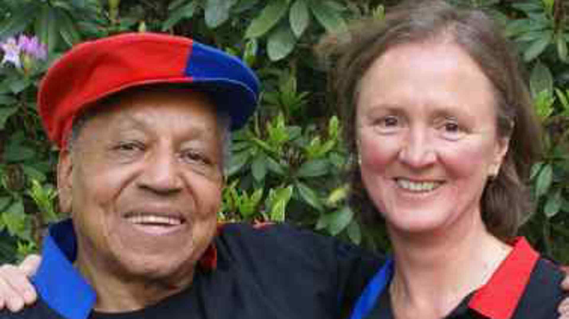 Mariken Jaspers met Ronnie Gardiner, de jazzdrummer die de RG-methode ontwikkelde. 