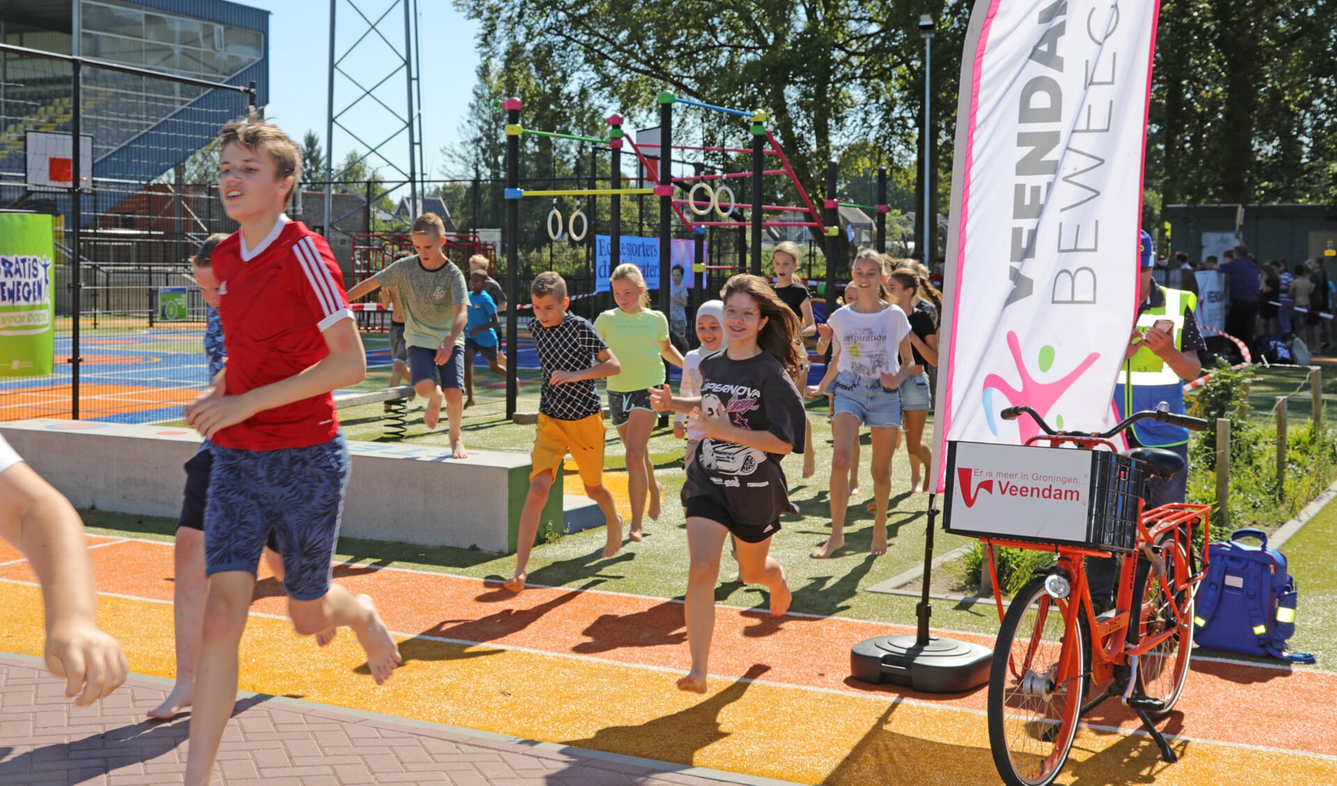 Enthousiaste WP-leerlingen bij de start van het project. Foto: Bert Woltjes.