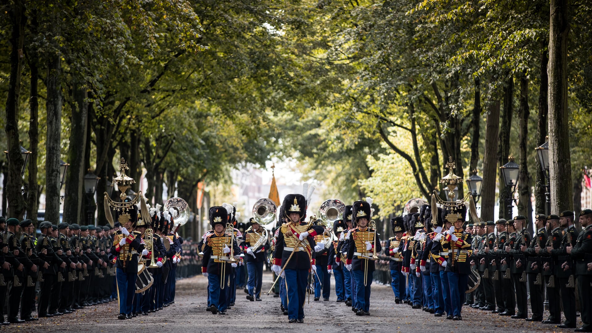 De KMKJWF tijdens Prinsjesdag in Den Haag.