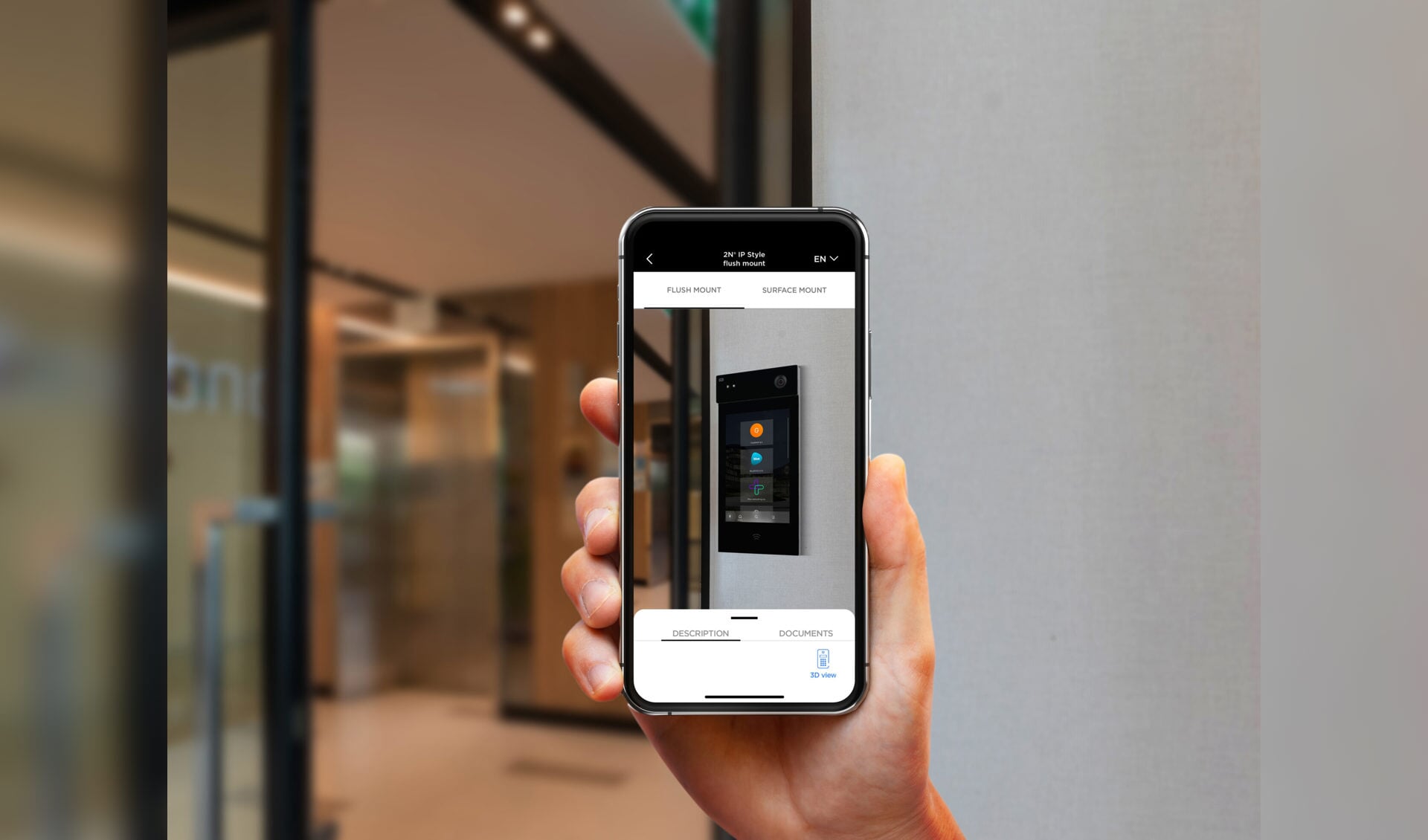 Face scanner on a building entrance wifi system to unlock the door security system. Face scanner for face recognition, password, time recording, work in-out and unlock doors in the office or building.