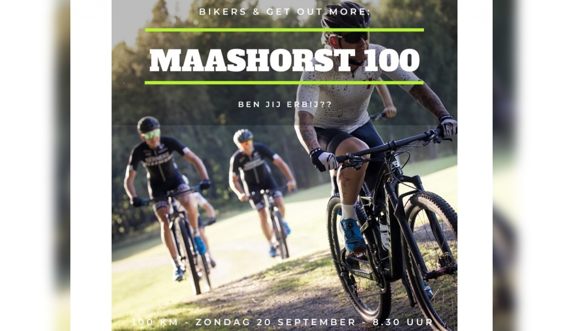 Bikers & Get Out More organiseren de Maashorst 100 Mountainbiketocht