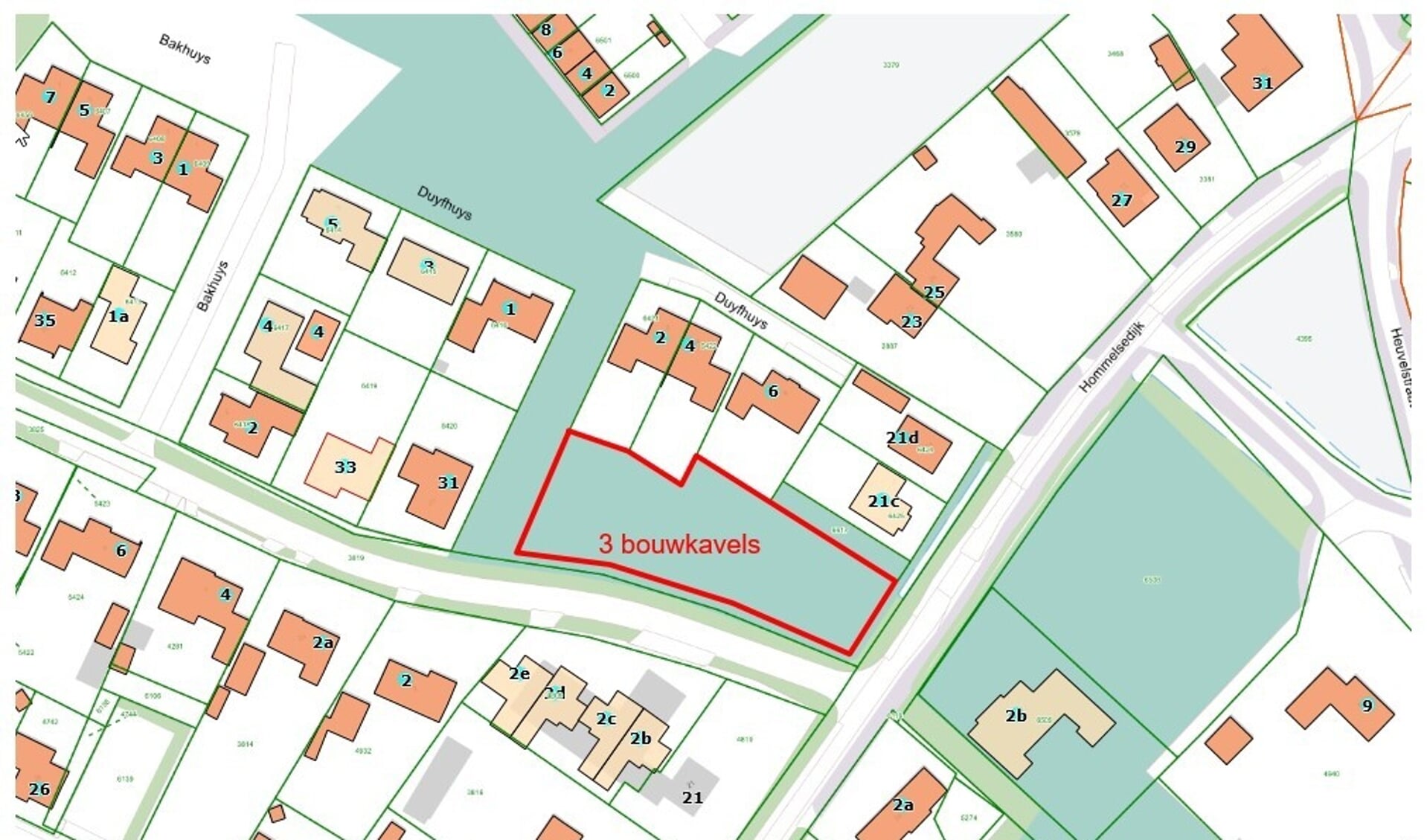 Drie bouwkavels Rodenburg in Heeswijk-Dinther te koop