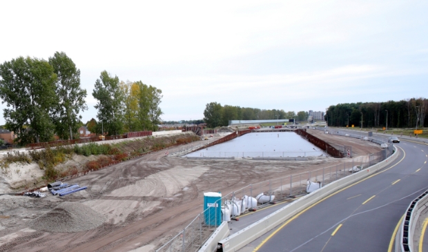 De tunnel in aanbouw. (Foto: Fred Rotgans)
