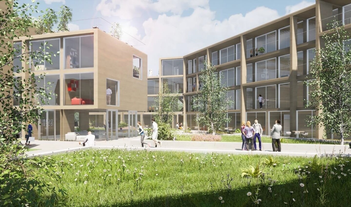 Een artist impression van het project.