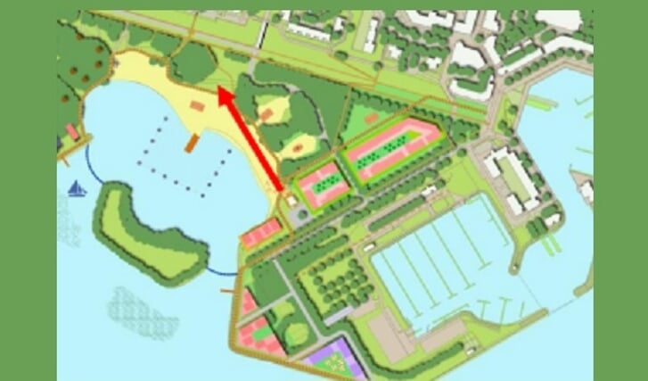 In het ontwikkelingsplan is al een alternatieve
locatie voor verplaatsing opgenomen. (Beeld: gemeente Almere)